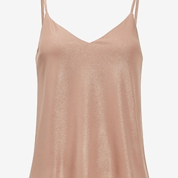 Express Metallic V-Neck Downtown Cami in the color “Ginger” Women’s Size X-Small - Picture 4 of 11